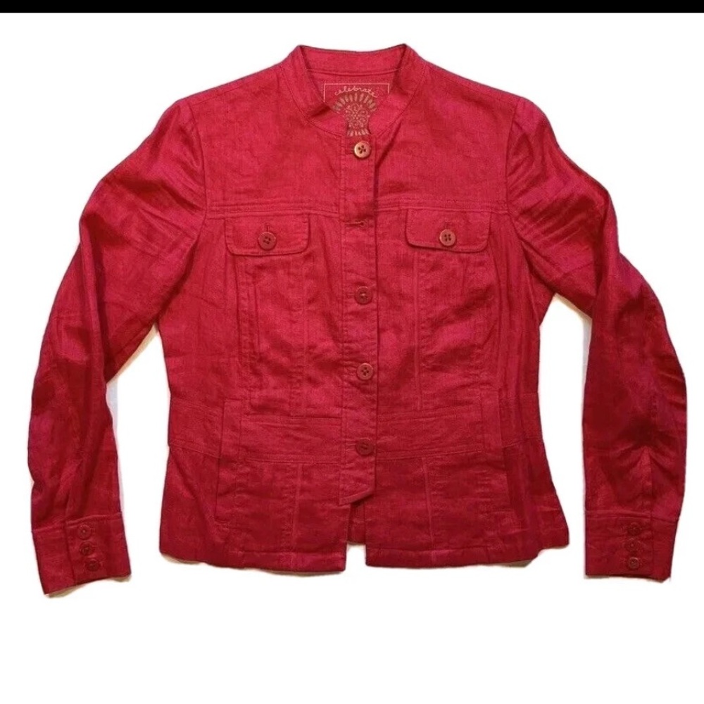Coldwater Creek Jacket Womens 20
Fuchsia 100% Linen Pockets Preppy
Modern Casual